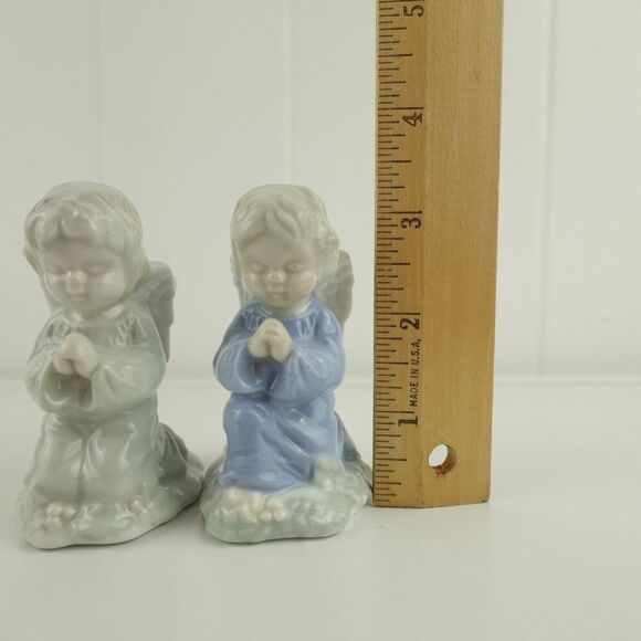 Angel Candleholders Kneeling Praying Set of 2 Vintage - Picture 8 of 8